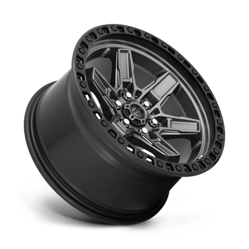 Fuel Offroad D698 KICKER Matte Gunmetal Black Bead Ring 17x9 +12 6x114.3mm 66.1mm