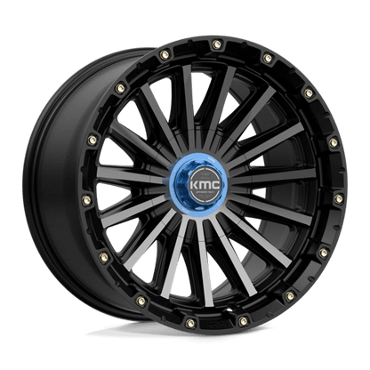 KMC KM102 SIGNAL Satin Black W/ Gray Tint 17x9 -12 6x135|6x139.7mm 106.1mm