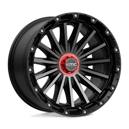KMC KM102 SIGNAL Satin Black W/ Gray Tint 17x9 -12 6x135|6x139.7mm 106.1mm