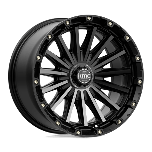KMC KM102 SIGNAL Satin Black W/ Gray Tint 17x9 -12 6x135|6x139.7mm 106.1mm