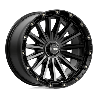 KMC KM102 SIGNAL Satin Black W/ Gray Tint 17x9 -12 6x135|6x139.7mm 106.1mm