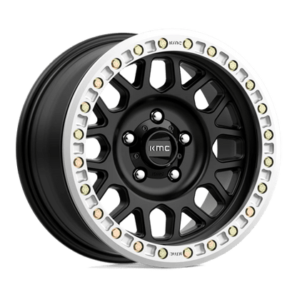 KMC KM234 GRENADE DESERT BEADLOCK Satin Black 17x8.5 0 Custom 108mm