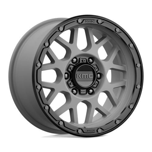 KMC KM535 GRENADE OFF-ROAD Matte Gray W/ Matte Black Lip 17x9 +18 6x135mm 87.1mm
