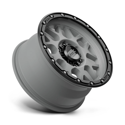 KMC KM535 GRENADE OFF-ROAD Matte Gray W/ Matte Black Lip 17x8.5 0 6x120mm 66.9mm