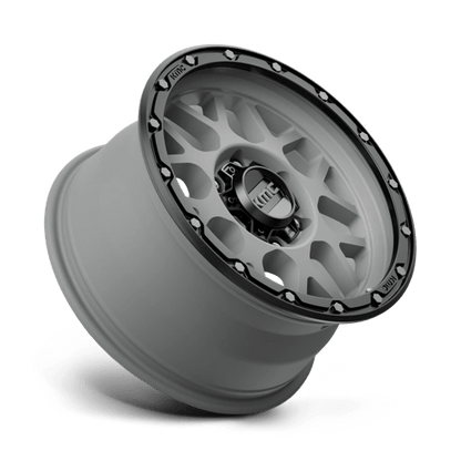 KMC KM535 GRENADE OFF-ROAD Matte Gray W/ Matte Black Lip 17x8.5 0 6x120mm 66.9mm