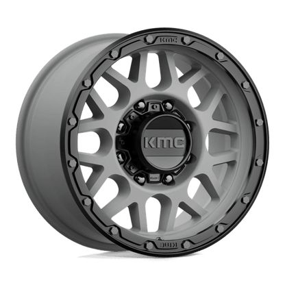 KMC KM535 GRENADE OFF-ROAD Matte Gray W/ Matte Black Lip 17x9 +18 8x180mm 124.2mm
