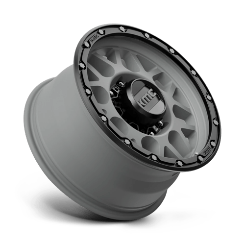 KMC KM535 GRENADE OFF-ROAD Matte Gray W/ Matte Black Lip 17x9 +18 8x180mm 124.2mm