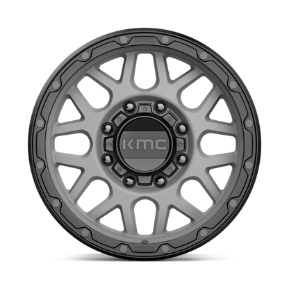 KMC KM535 GRENADE OFF-ROAD Matte Gray W/ Matte Black Lip 17x9 +18 8x180mm 124.2mm