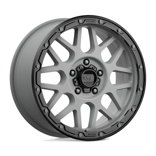 KMC KM535 GRENADE OFF-ROAD Matte Gray W/ Matte Black Lip 18x8.5 +35 5x120mm 64.2mm
