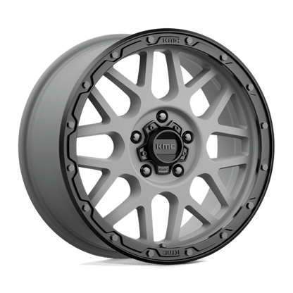 KMC KM535 GRENADE OFF-ROAD Matte Gray W/ Matte Black Lip 18x8.5 +35 5x120mm 64.2mm