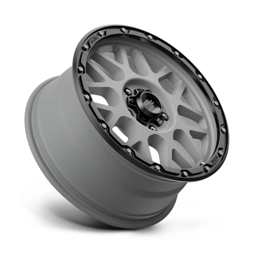 KMC KM535 GRENADE OFF-ROAD Matte Gray W/ Matte Black Lip 18x8.5 +35 5x120mm 64.2mm