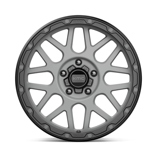 KMC KM535 GRENADE OFF-ROAD Matte Gray W/ Matte Black Lip 18x8.5 +35 5x120mm 64.2mm