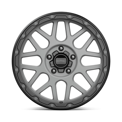 KMC KM535 GRENADE OFF-ROAD Matte Gray W/ Matte Black Lip 18x8.5 +35 5x120mm 64.2mm