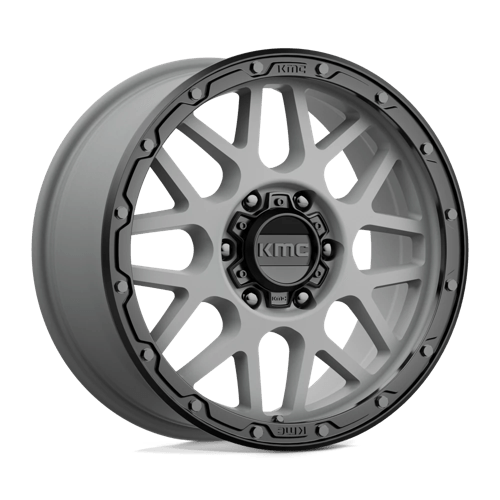 KMC KM535 GRENADE OFF-ROAD Matte Gray W/ Matte Black Lip 18x8.5 +35 6x139.7mm 106.1mm