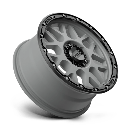 KMC KM535 GRENADE OFF-ROAD Matte Gray W/ Matte Black Lip 18x8.5 +35 6x139.7mm 106.1mm