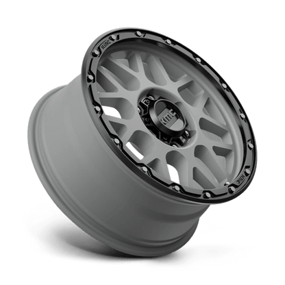 KMC KM535 GRENADE OFF-ROAD Matte Gray W/ Matte Black Lip 18x8.5 +35 6x139.7mm 106.1mm