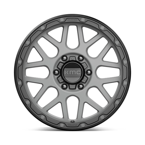 KMC KM535 GRENADE OFF-ROAD Matte Gray W/ Matte Black Lip 18x8.5 +35 6x139.7mm 106.1mm