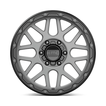 KMC KM535 GRENADE OFF-ROAD Matte Gray W/ Matte Black Lip 18x8.5 +35 6x139.7mm 106.1mm