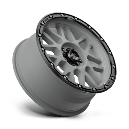KMC KM535 GRENADE OFF-ROAD Matte Gray W/ Matte Black Lip 20x9 +18 5x127mm 71.5mm