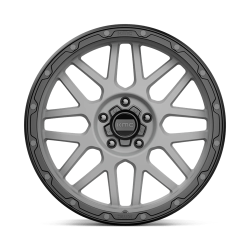 KMC KM535 GRENADE OFF-ROAD Matte Gray W/ Matte Black Lip 20x9 +18 5x127mm 71.5mm