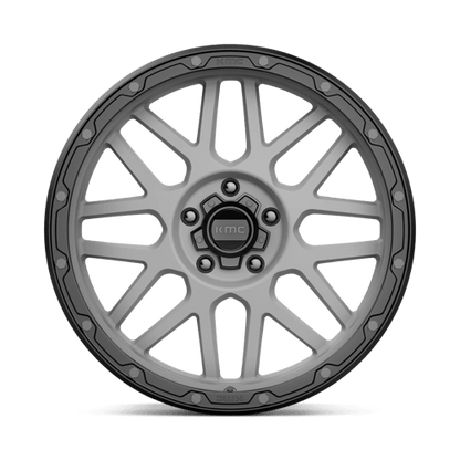 KMC KM535 GRENADE OFF-ROAD Matte Gray W/ Matte Black Lip 20x9 +18 5x127mm 71.5mm