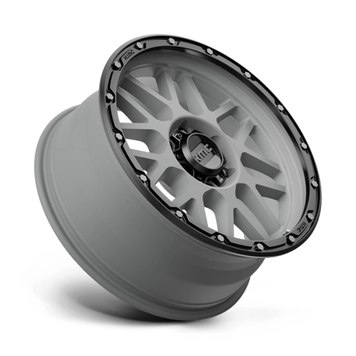 KMC KM535 GRENADE OFF-ROAD Matte Gray W/ Matte Black Lip 16x8 -6 6x139.7mm 106.1mm