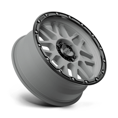 KMC KM535 GRENADE OFF-ROAD Matte Gray W/ Matte Black Lip 16x8 -6 6x139.7mm 106.1mm