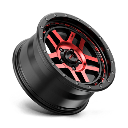 KMC KM540 RECON Gloss Black Mach W/ Red Tint 18x8.5 0 5x127mm 78.1mm
