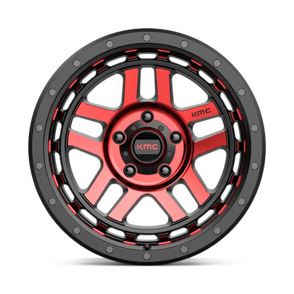 KMC KM540 RECON Gloss Black Mach W/ Red Tint 18x8.5 0 5x127mm 78.1mm