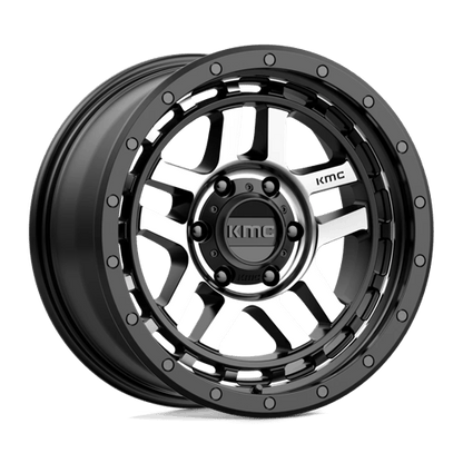 KMC KM540 RECON Satin Black Machined 18x8.5 0 6x135mm 87.1mm