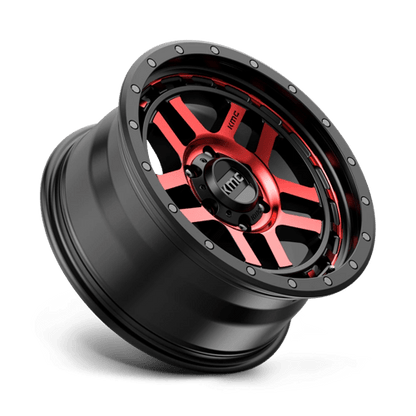 KMC KM540 RECON Gloss Black Mach W/ Red Tint 18x8.5 0 6x139.7mm 106.1mm