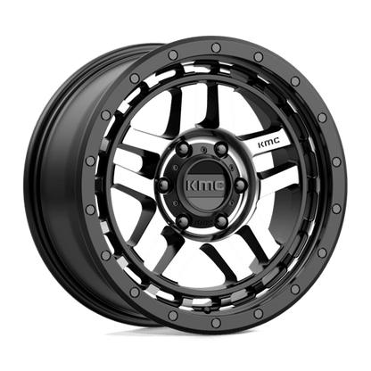 KMC KM540 RECON Satin Black Machined 18x8.5 +18 6x120mm 66.9mm