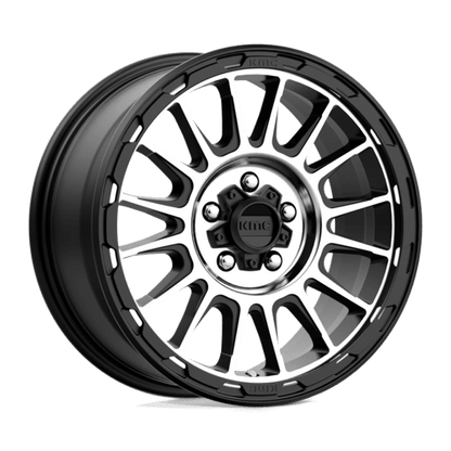 KMC KM542 IMPACT Satin Black Machined 17x8 +35 5x114.3mm 72.6mm