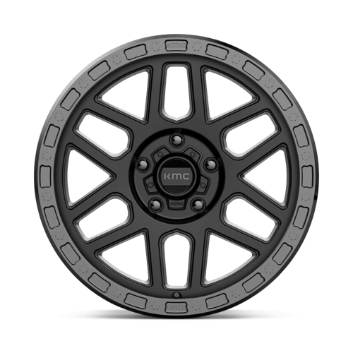 KMC KM544 MESA Satin Black W/ Gloss Black Lip 17x9 +18 5x127mm 71.5mm