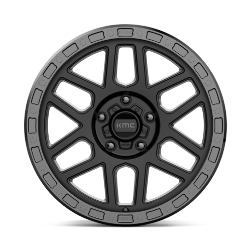 KMC KM544 MESA Satin Black W/ Gloss Black Lip 17x9 -12 5x127mm 71.5mm