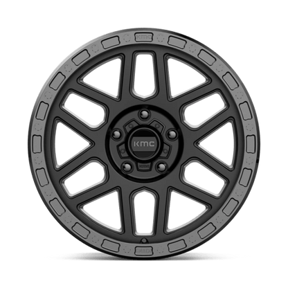 KMC KM544 MESA Satin Black W/ Gloss Black Lip 17x9 -12 5x127mm 71.5mm