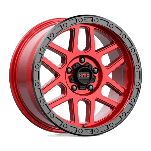 KMC KM544 MESA Candy Red W/ Black Lip 17x9 +18 5x127mm 71.5mm