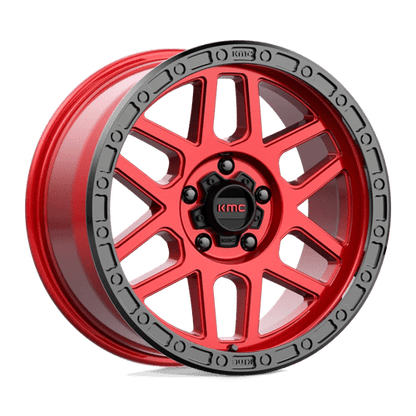 KMC KM544 MESA Candy Red W/ Black Lip 17x9 +18 5x127mm 71.5mm