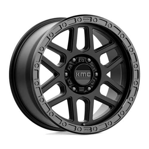 KMC KM544 MESA Satin Black W/ Gloss Black Lip 18x9 +18 6x139.7mm 106.1mm