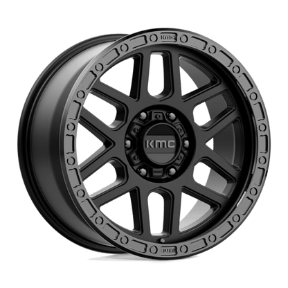 KMC KM544 MESA Satin Black W/ Gloss Black Lip 17x9 +18 6x114.3mm 66.1mm