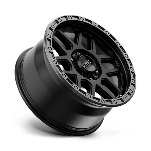 KMC KM544 MESA Satin Black W/ Gloss Black Lip 17x9 +18 6x135mm 87.1mm