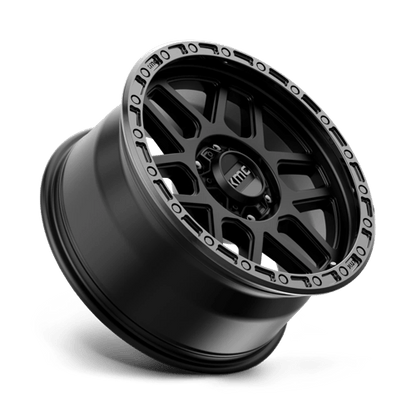 KMC KM544 MESA Satin Black W/ Gloss Black Lip 18x9 +18 6x120mm 66.9mm