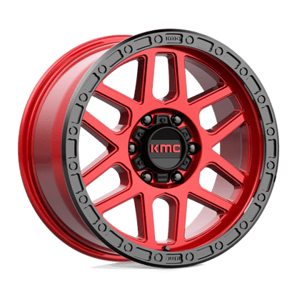 KMC KM544 MESA Candy Red W/ Black Lip 18x9 +18 6x139.7mm 106.1mm