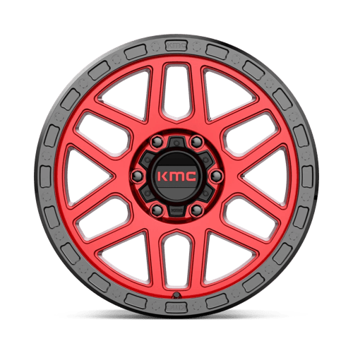 KMC KM544 MESA Candy Red W/ Black Lip 17x9 +18 6x139.7mm 106.1mm