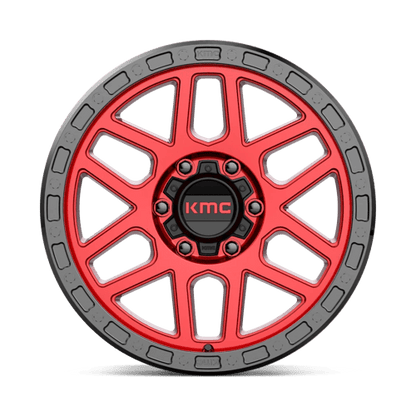 KMC KM544 MESA Candy Red W/ Black Lip 17x9 +18 6x139.7mm 106.1mm