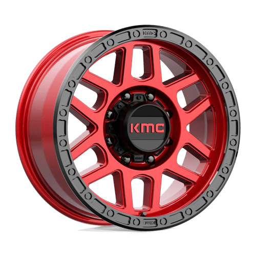 KMC KM544 MESA Candy Red W/ Black Lip 18x9 +18 8x180mm 124.2mm