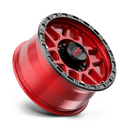 KMC KM544 MESA Candy Red W/ Black Lip 18x9 +18 8x180mm 124.2mm