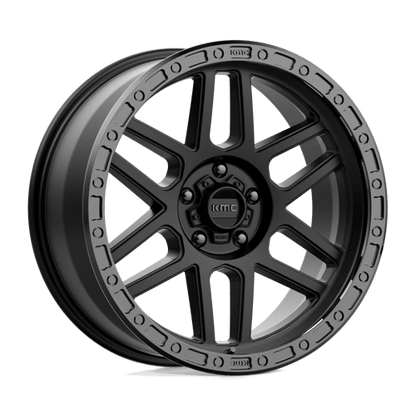 KMC KM544 MESA Satin Black W/ Gloss Black Lip 20x9 +25 5x150mm 110.1mm
