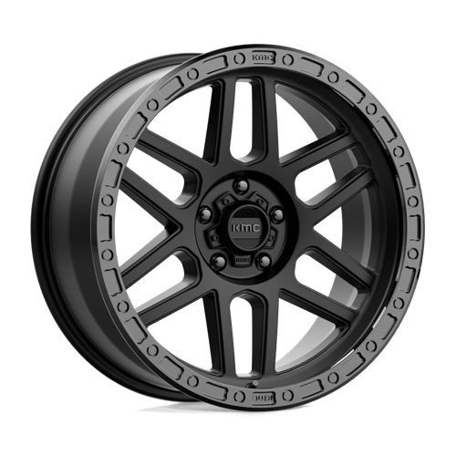 KMC KM544 MESA Satin Black W/ Gloss Black Lip 17x8.5 0 5x127mm 71.5mm