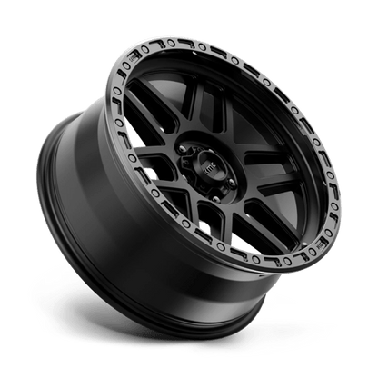 KMC KM544 MESA Satin Black W/ Gloss Black Lip 17x8.5 0 5x120mm 65.1mm